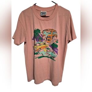 Vintage Car Graphic Tee in Pink